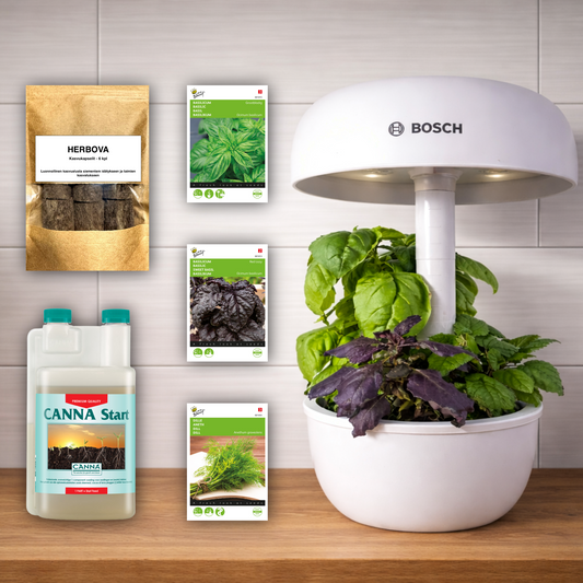 Bosch SmartGrow 3 startpaket – system, kapslar, frön & näring