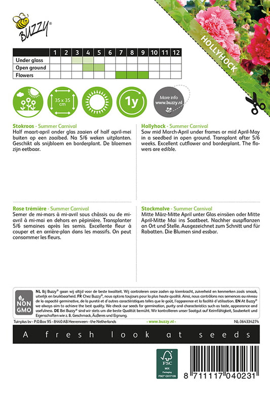 Salkoruusu siemenpussi takaa kylvöohjeilla