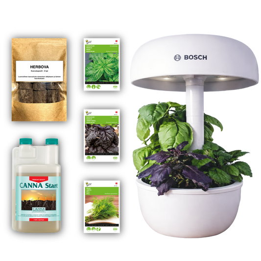 Bosch SmartGrow 3 startpaket – system, kapslar, frön & näring