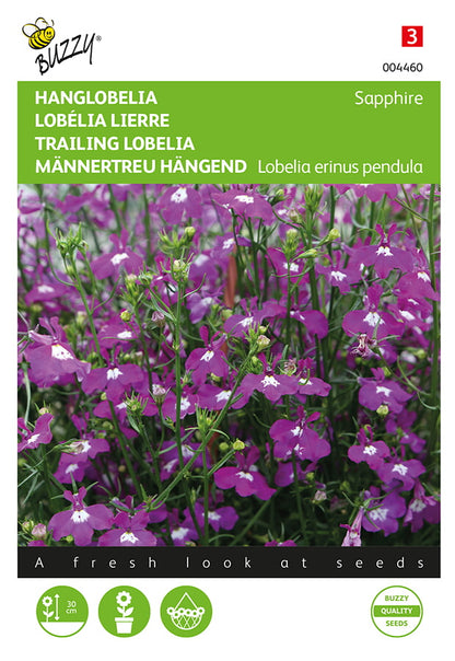 Hänglobelia ‘Saphir’ fröpåse framifrån – Buzzy®