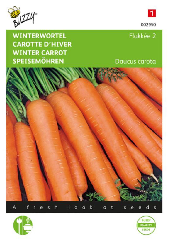 Autumn King 2 porkkana siemenpussi edestä – Buzzy®