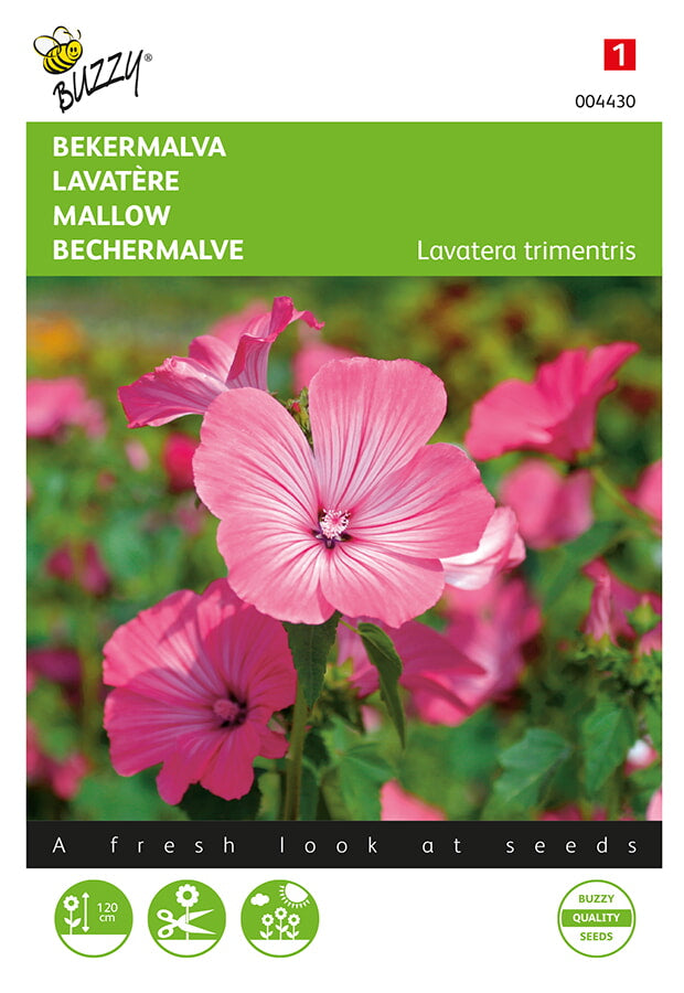 Kesämalvikki Pink Red fröpåse framifrån – Buzzy®