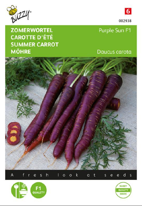Morot ‘Purple Elite F1’ fröpåse framifrån – Buzzy®