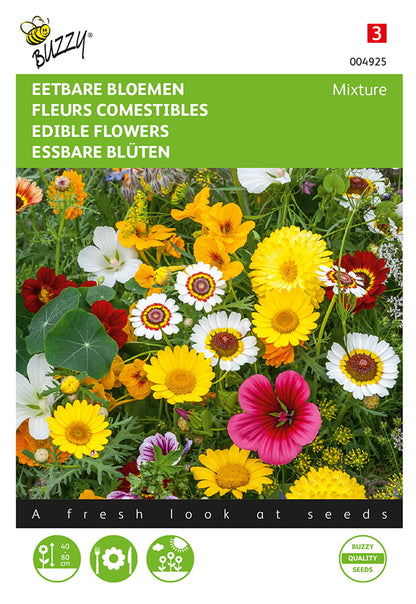 Ätbara blommor siemensekoitus fröpåse framifrån – Buzzy®