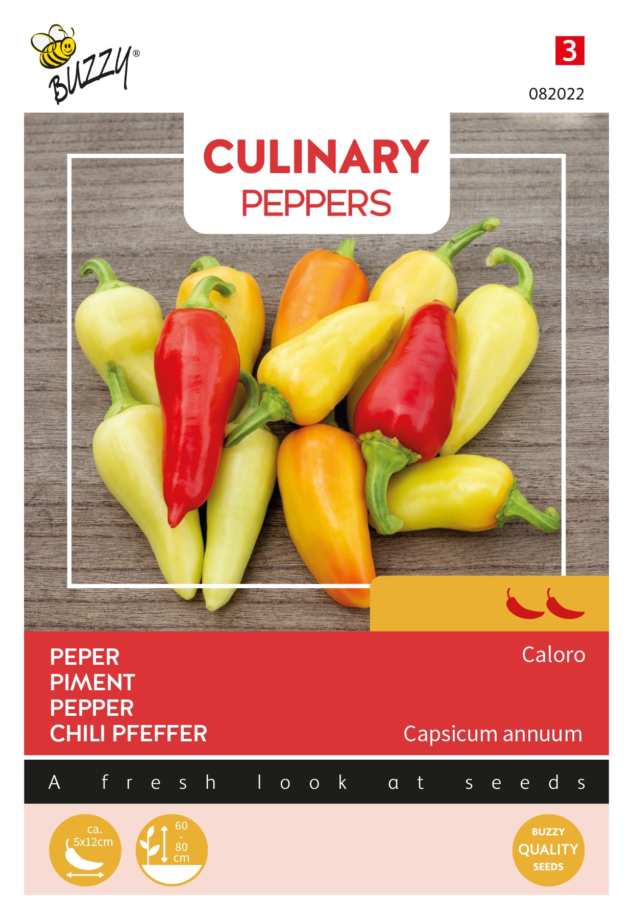 Chili ‘Caloro’ frön – Buzzy Culinary Peppers Caloro Capsicum annuum