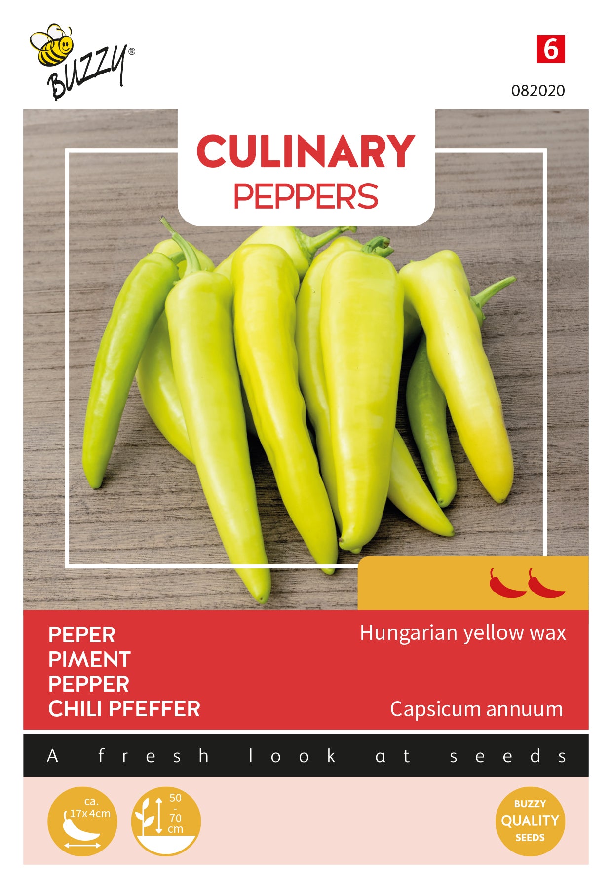Hungarian Yellow Wax chili siemenet – Buzzy Capsicum annuum