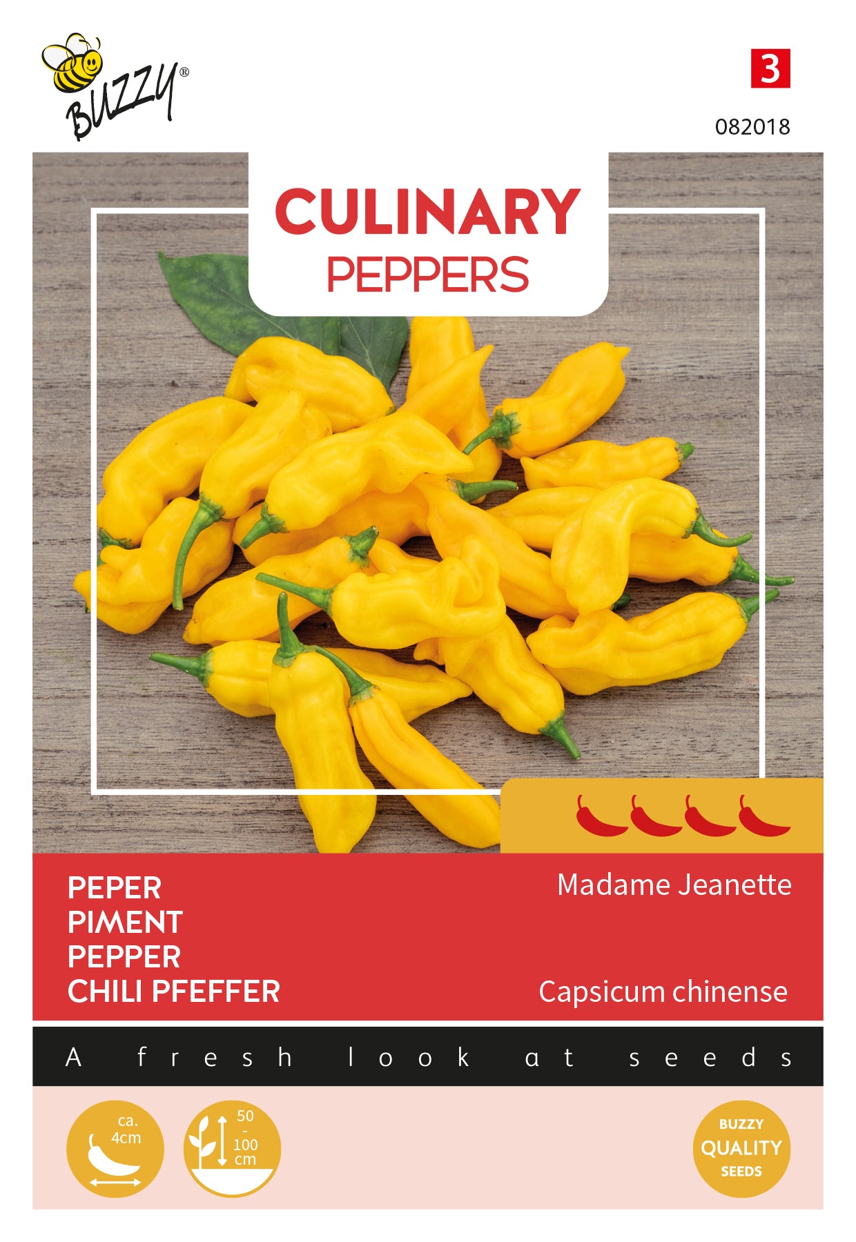 Chili ‘Madame Jeanette’ frön – Buzzy Capsicum chinense
