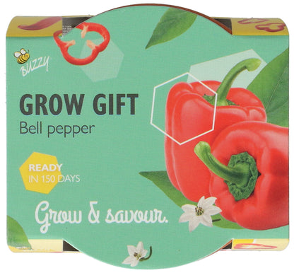 Paprika kasvatuslahjan pakkaus ylhäältä – Buzzy®