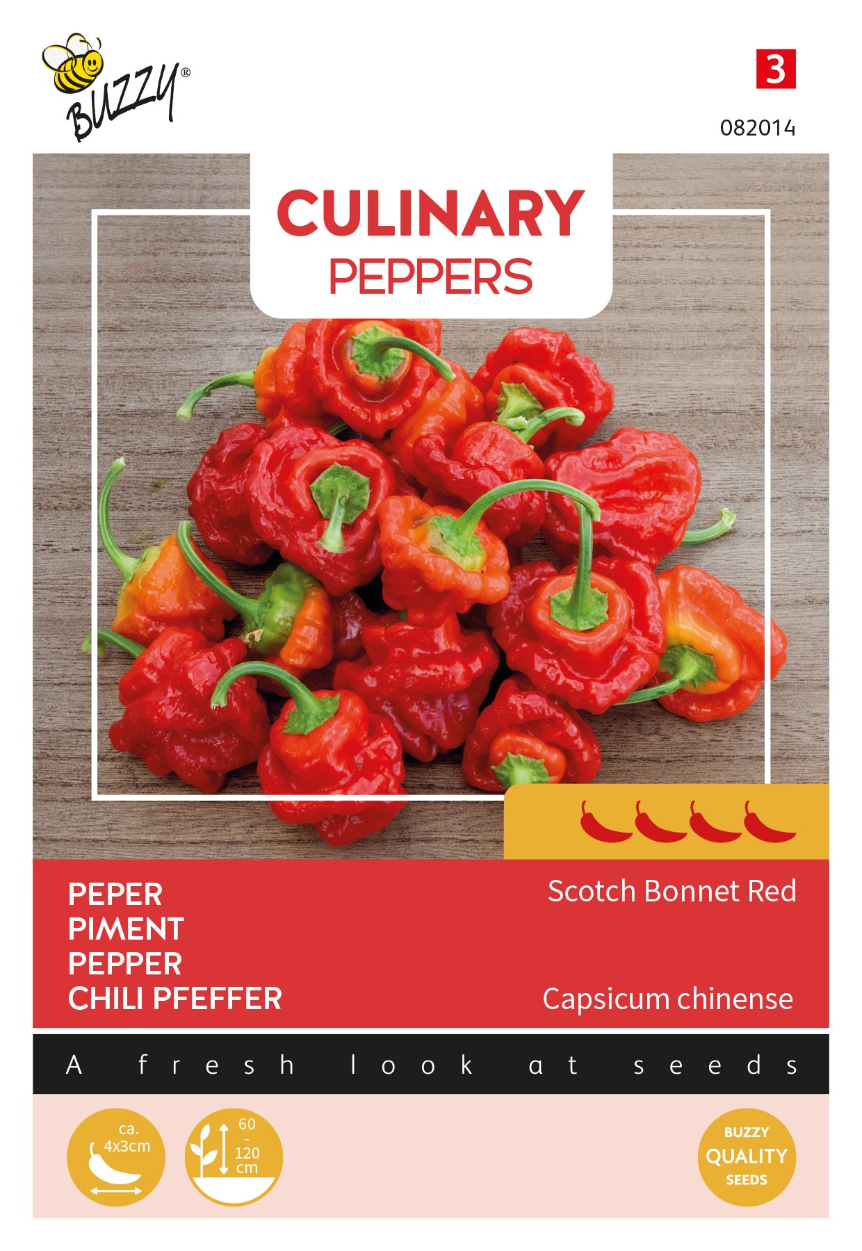 Chili ‘Scotch Bonnet Red’ frön – Buzzy chilinfrön Capsicum chinense