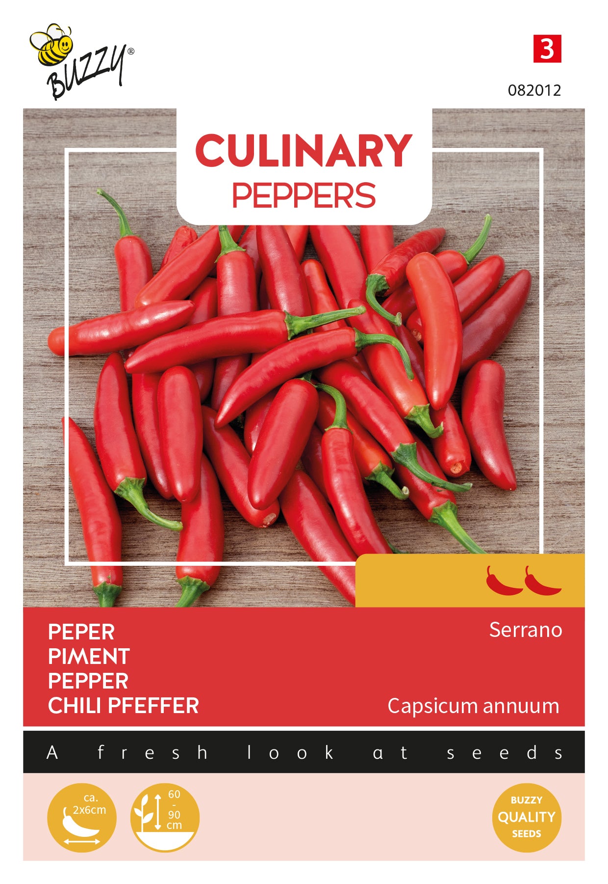 Chili ‘Serrano’ frön – Buzzy Capsicum annuum